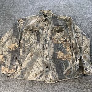 Vintage Walls Shirt Mens XL Camo Hardwoods Realtree Button Up Hunting Outdoor